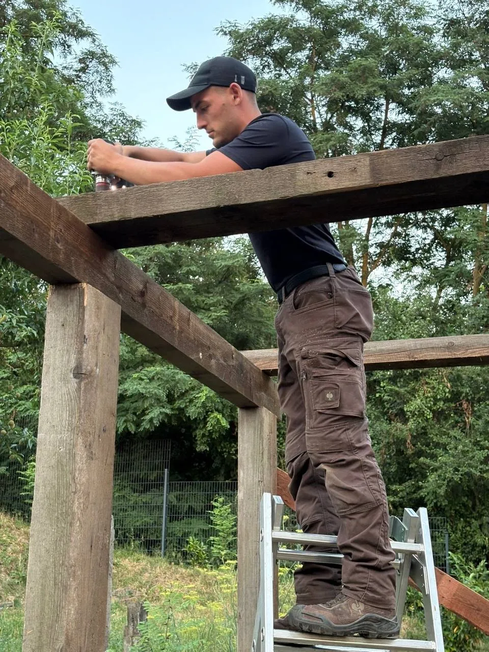 Philip Winschel bei der Arbeit